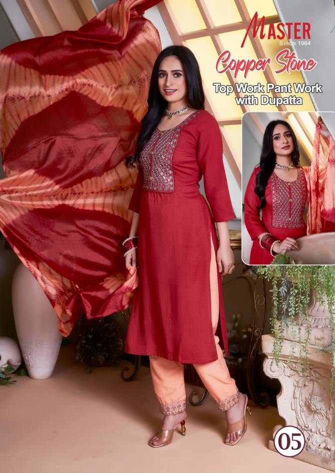 Master Copper Stone Wholesale Readymade Salwar Suits Catalog